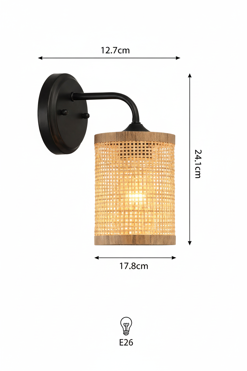1-light sconce dimension diagram