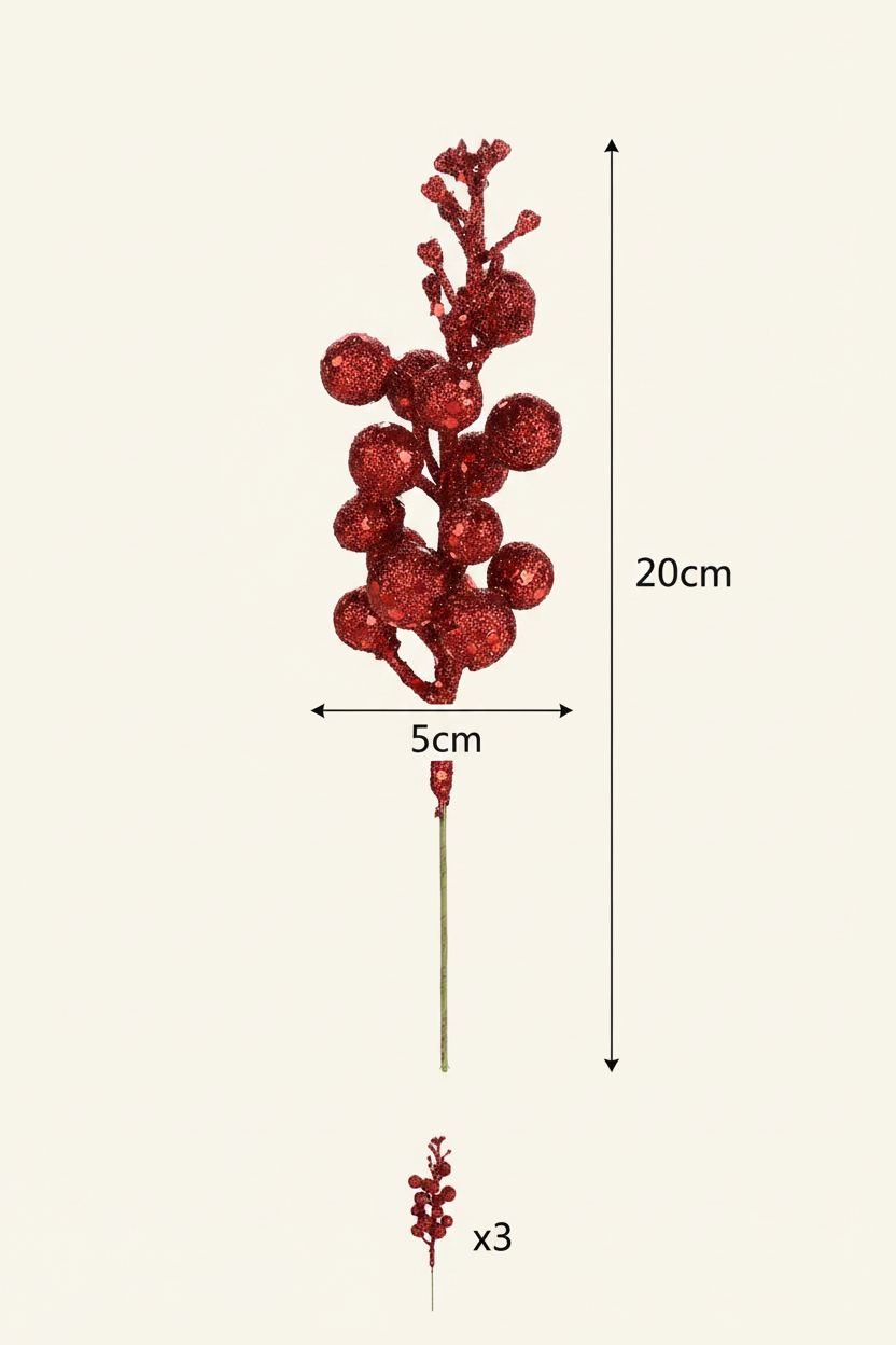 Berry stem dimension diagram