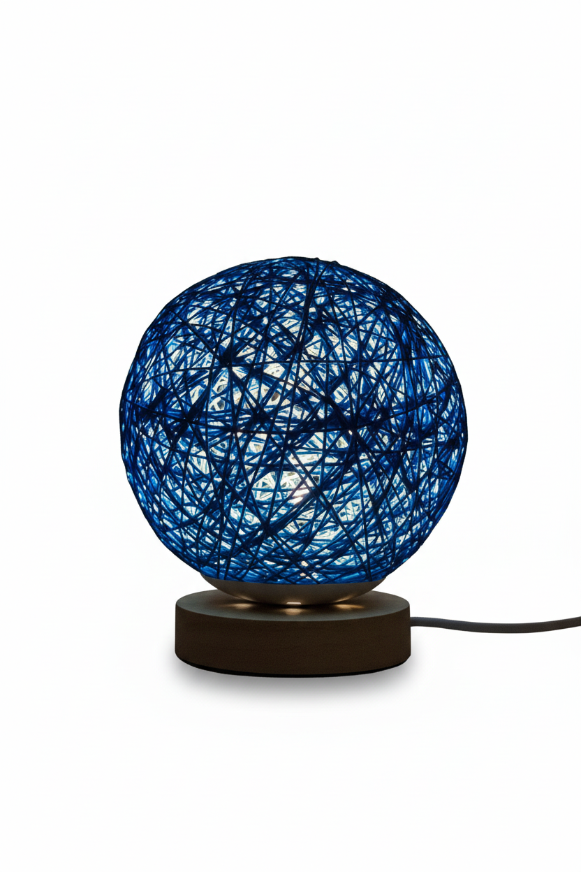 Woven Rattan LED Table Lamp – Soft Ambient USB Light