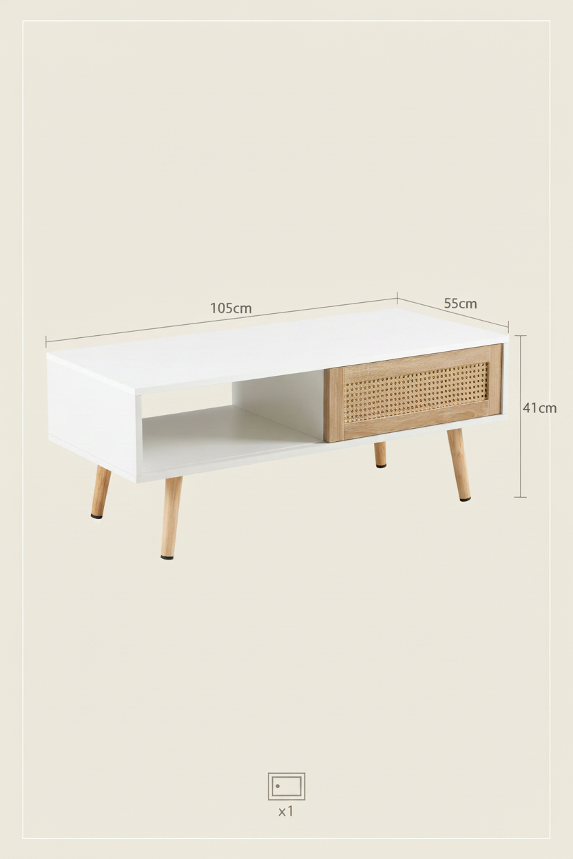 Coffee table dimension diagram