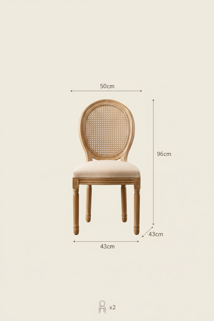 Dining chair dimension diagram
