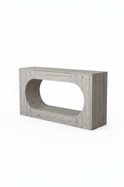 63-Inch Gray Console Table with Storage Drawer - Overview