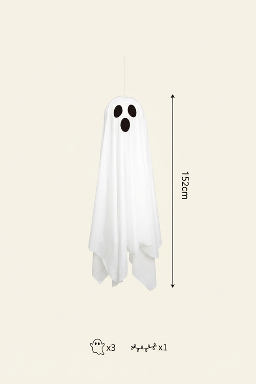 Halloween ghost height diagram, 152 cm