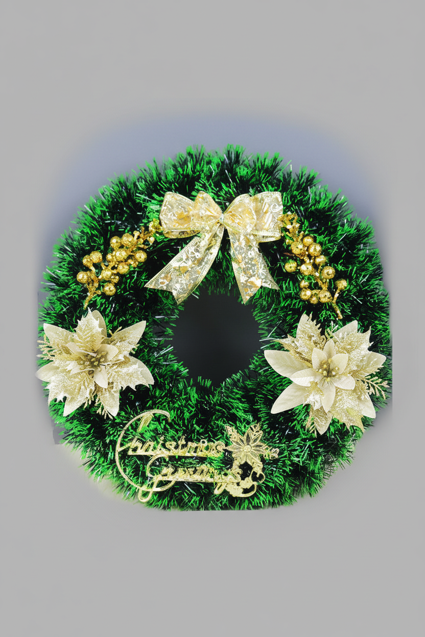 Gold and Berry 38 cm Christmas wreath