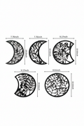 Five-piece moon phase wall decor arrangement, supplier image converted to portrait
