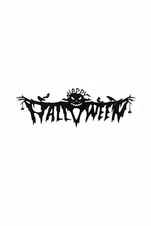 Gothic Halloween Metal Wall Art – Spooky Home Décor - Overview