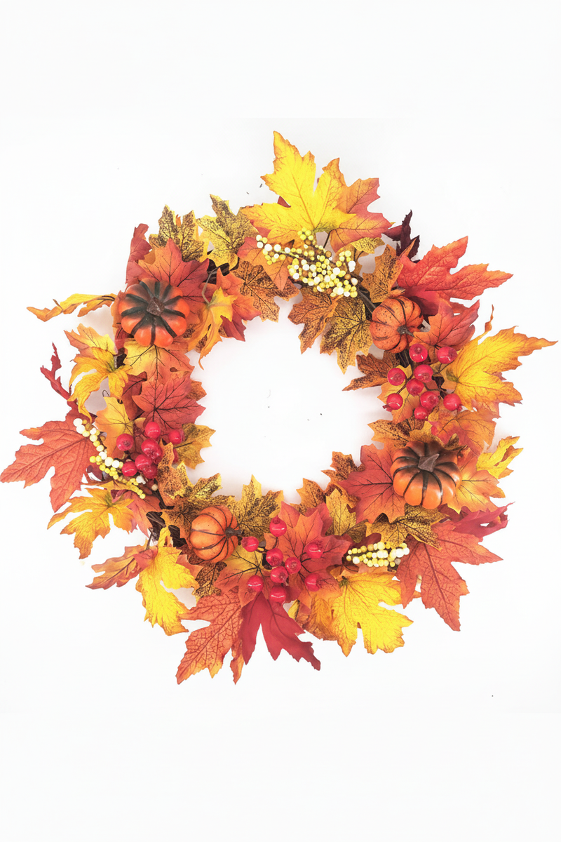Light style rustic Thanksgiving and Christmas wreath