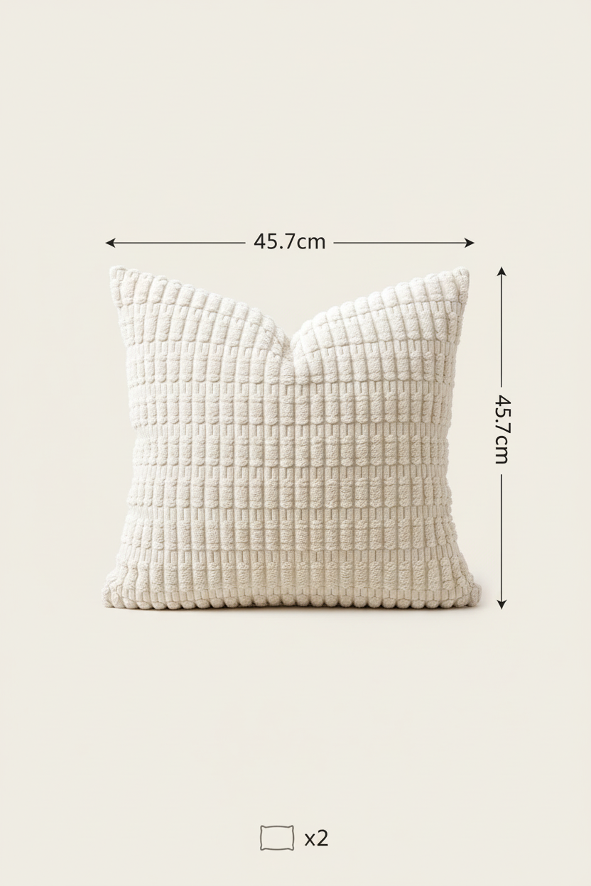 Pillow cover dimension diagram