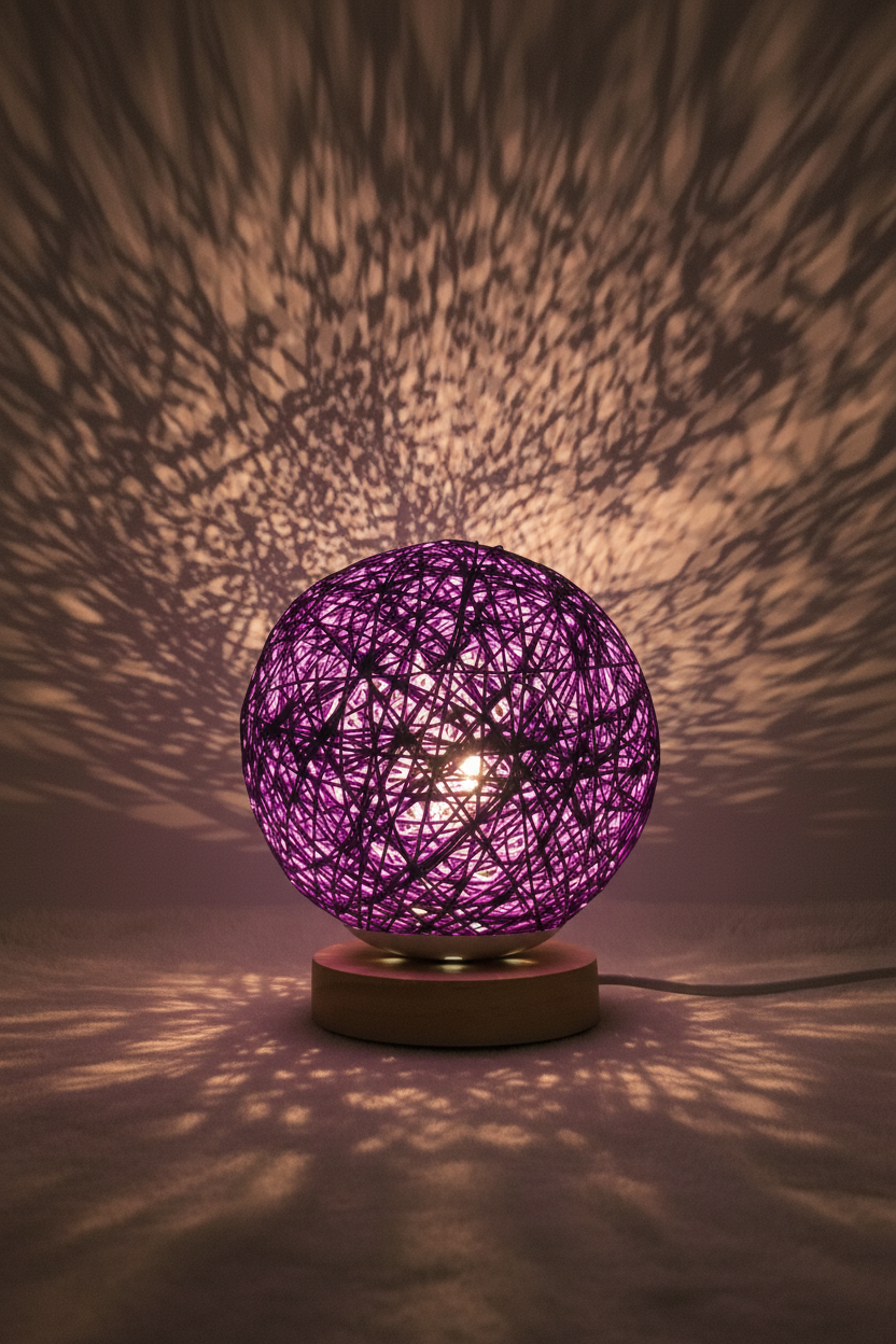 Woven Rattan LED Table Lamp – Soft Ambient USB Light