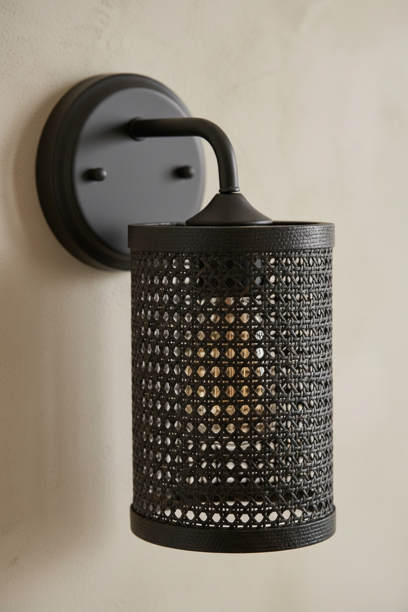 Rattan shade weave detail