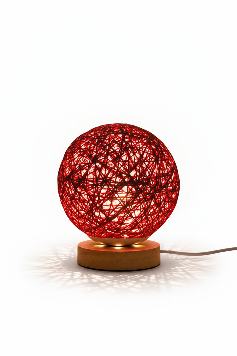 Woven Rattan LED Table Lamp – Soft Ambient USB Light