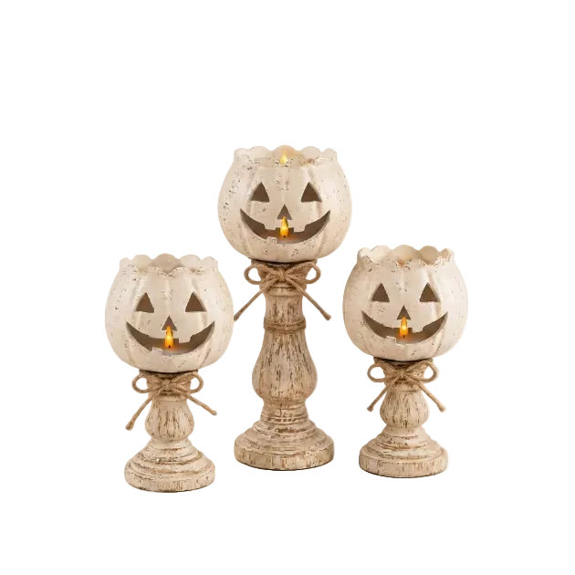 Rustic Pumpkin Candle Holders – Vintage Fall Collection
