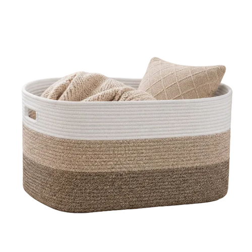 Woven Cotton Rope Storage Basket - Overview