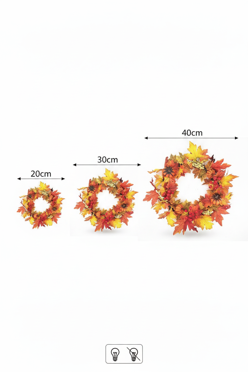 Rustic holiday wreath size comparison
