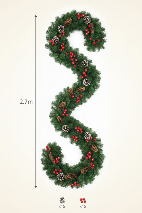 Rustic Pine Christmas Wreath - Specs