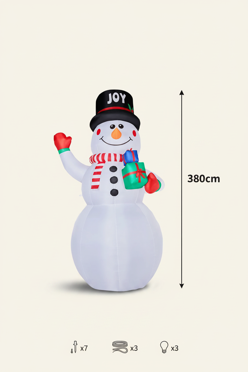 Snowman height diagram, 380 cm
