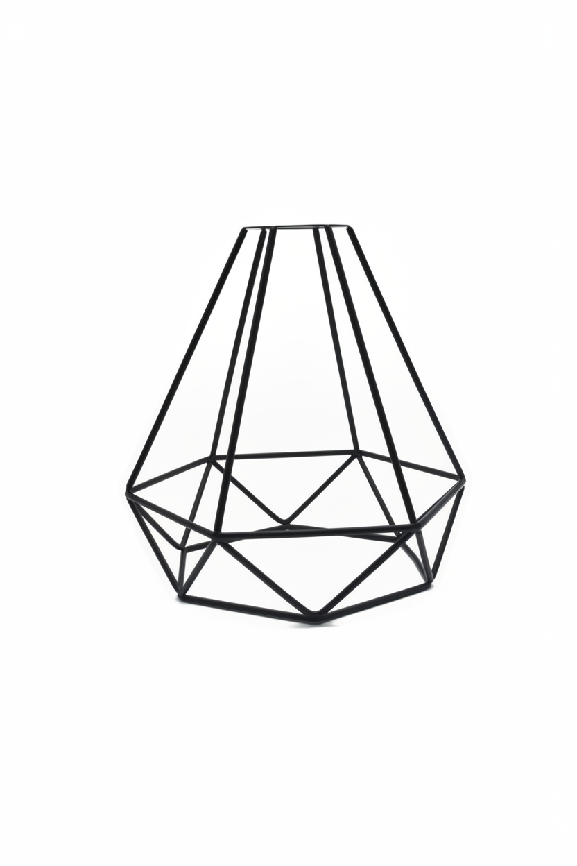 Sub Flag style hollow wrought iron table lamp with warm white LEDs