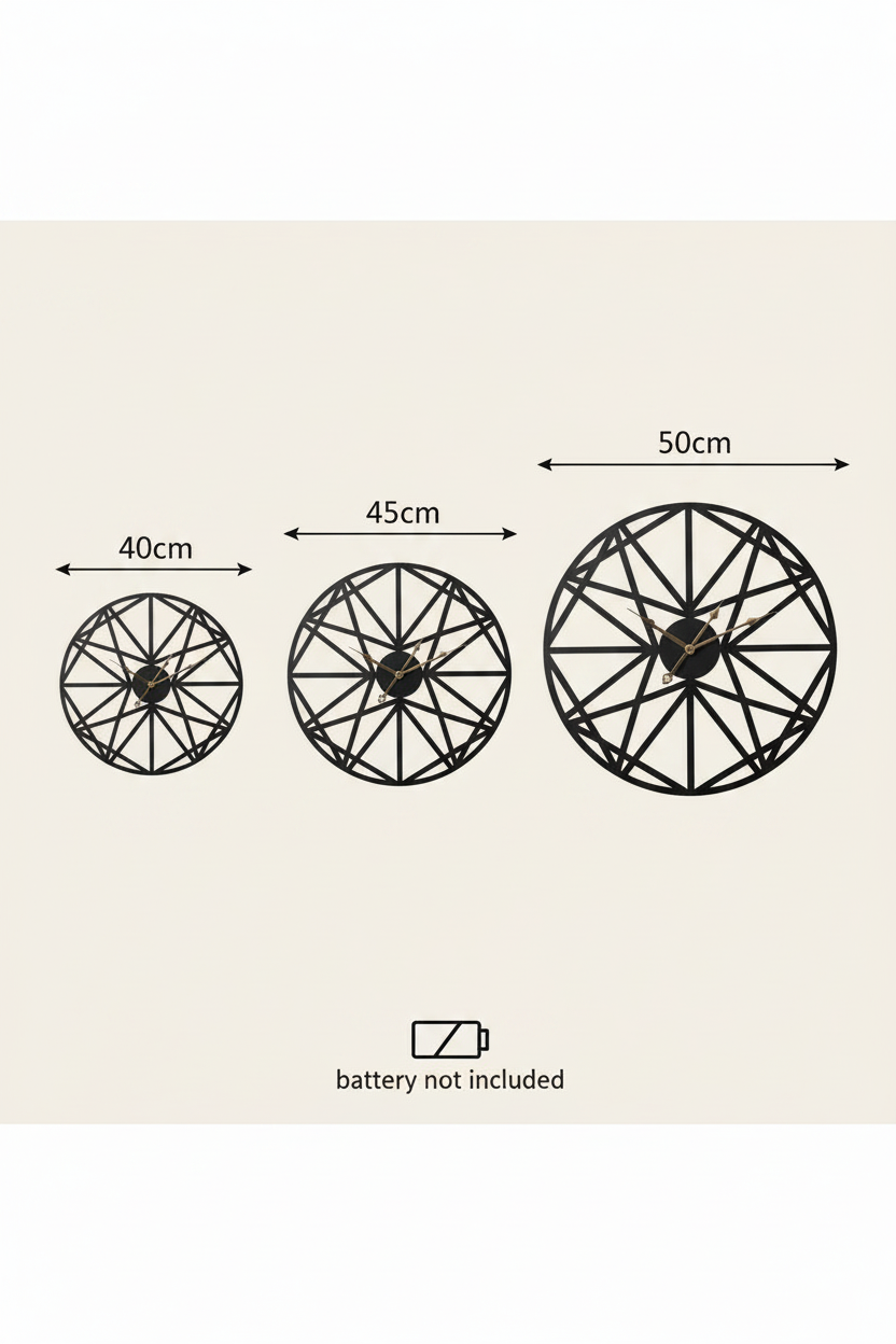 Wall clock size comparison diagram