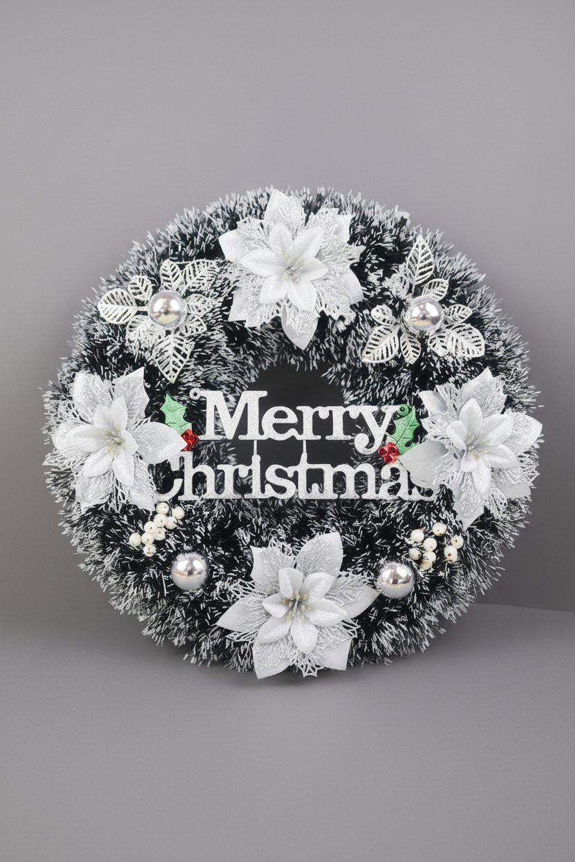 Winter Silver 48 cm Christmas wreath